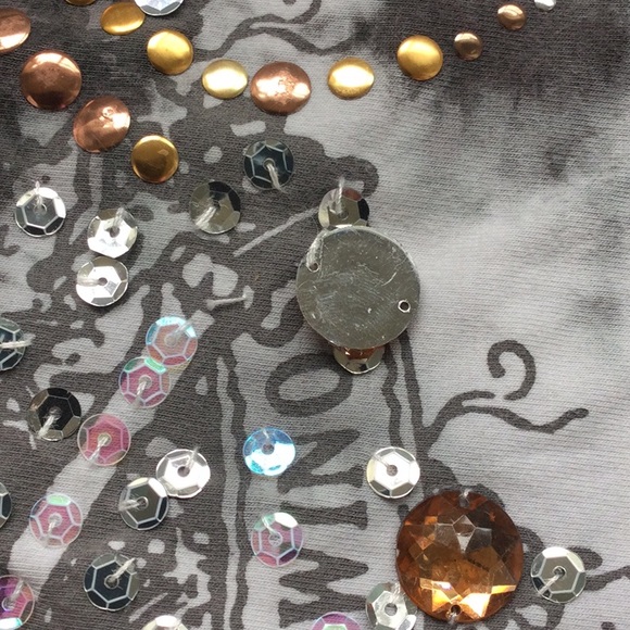 Grey Tie dye embellished long sleeve top - Picture 9 of 9